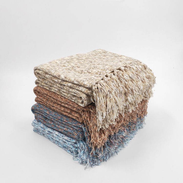 100% Polyester Luxury  Soft Woven Throw Blanket Plaid.